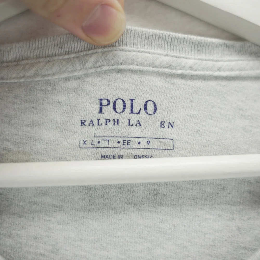 Polo Ralph‎ Lauren Mens 2XL Long Sleeve T-Shirt Heather Grey Pony Logo Crew Neck